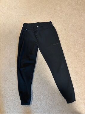Women's Black Jogger Track Pants with Zip Pocket